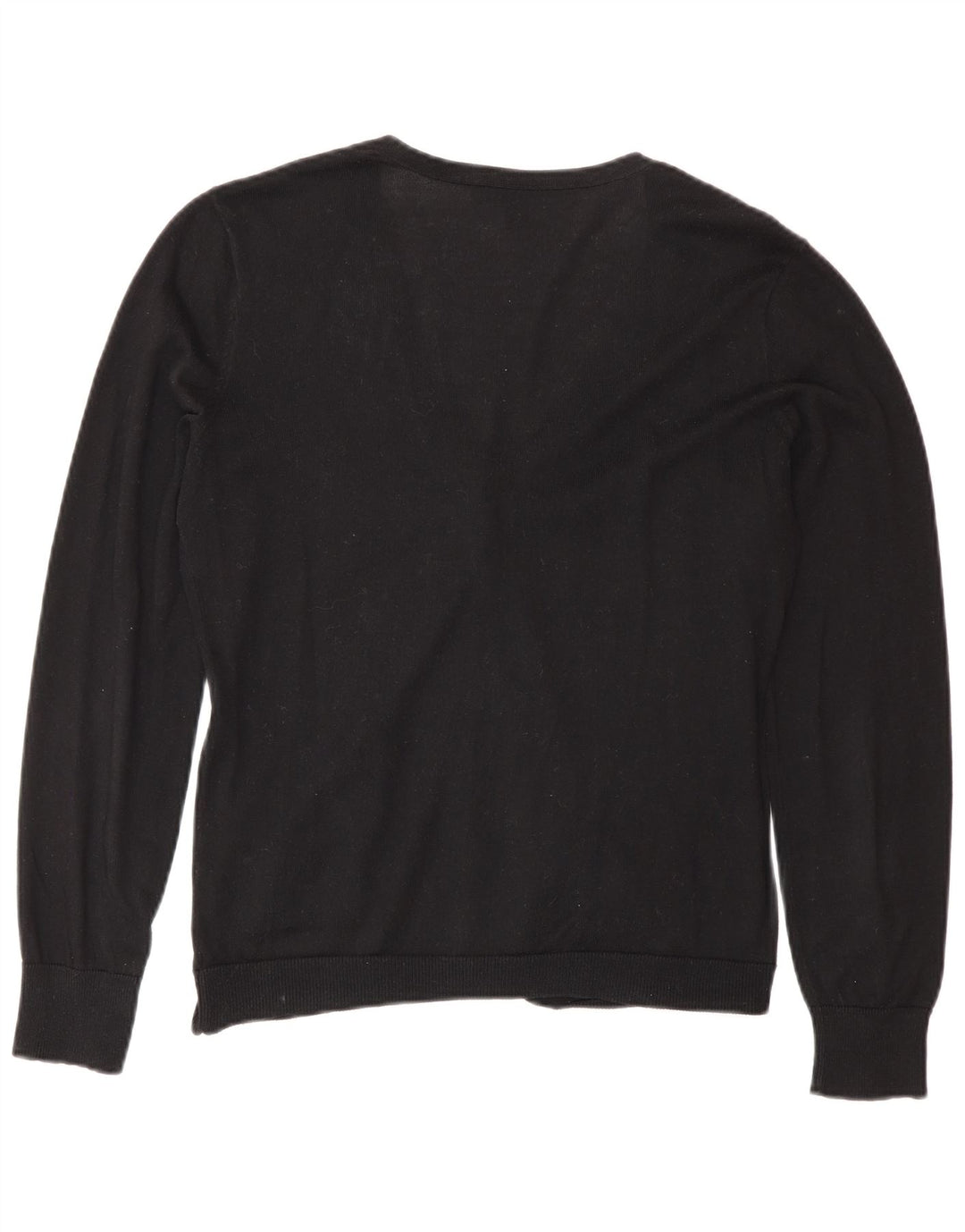 Ralph Lauren Pull Cardigan Femme UK 10 Petit Noir