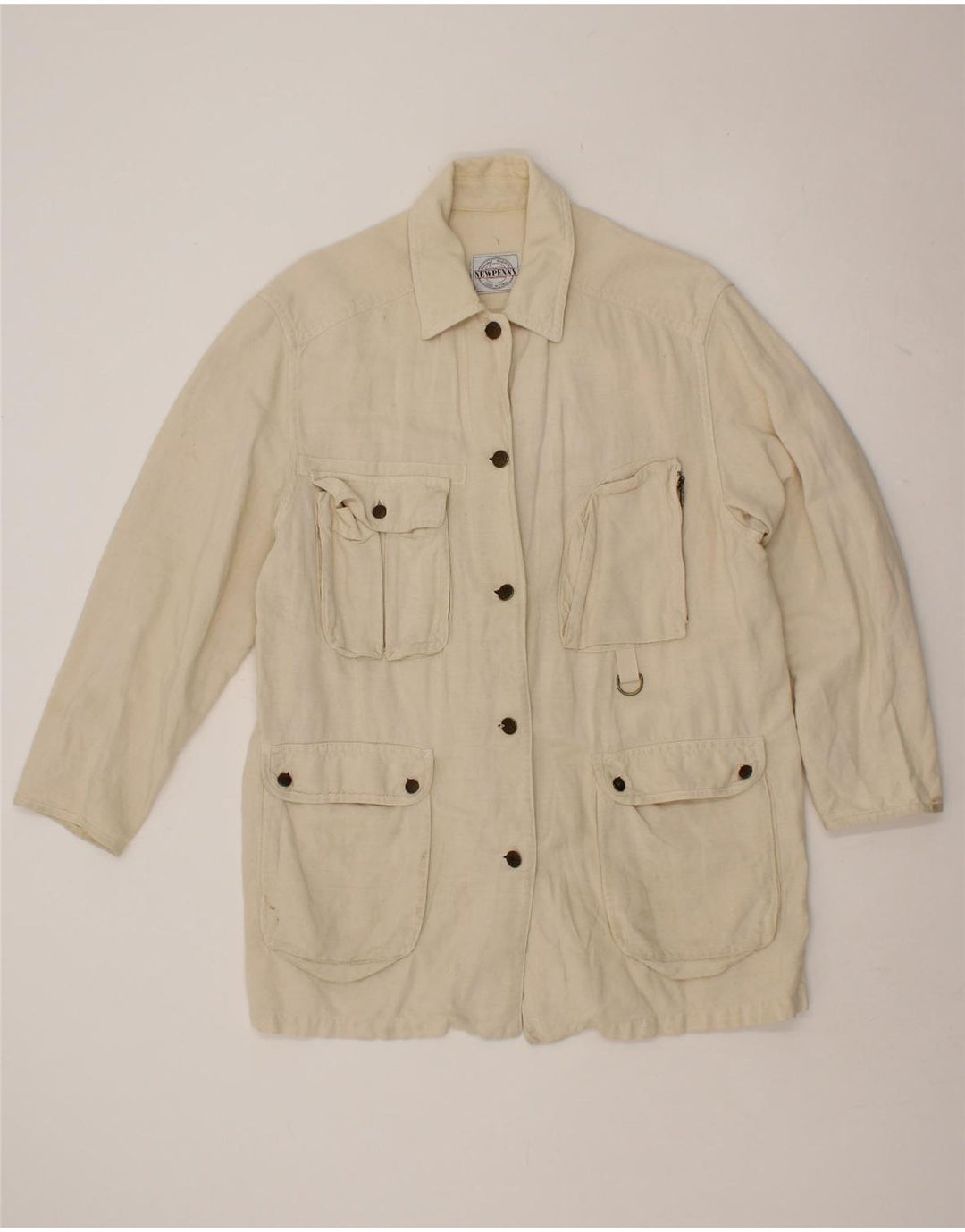 NEW PENNY Womens Utility Jacket UK 12 Medium Off White Vintage New Penny and Second-Hand New Penny from Messina Hembry 