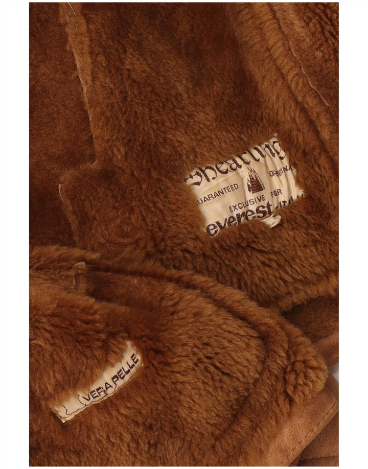 veste en peau de mouton homme vintage IT 50 Grand Beige
