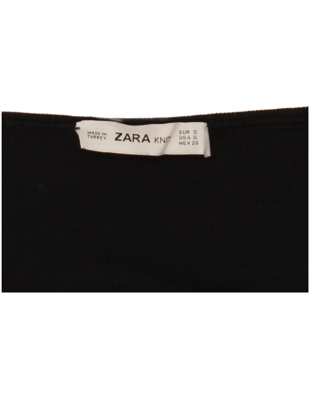 ZARA Robe pull surdimensionnée à manches longues pour femme UK 10 Small Noir