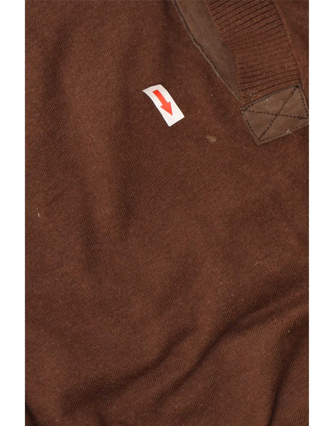 Massimo Dutti Pull col châle pour homme XL en coton marron