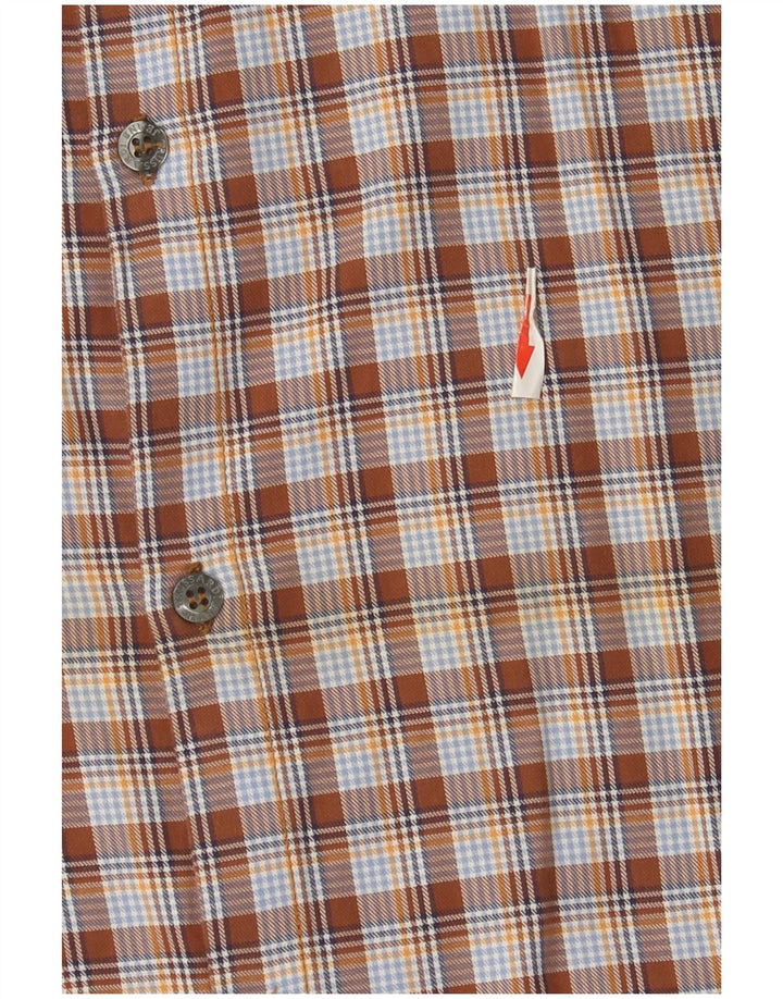 Trussardi Jeans Chemise Homme 2XL Marron Carreaux Coton
