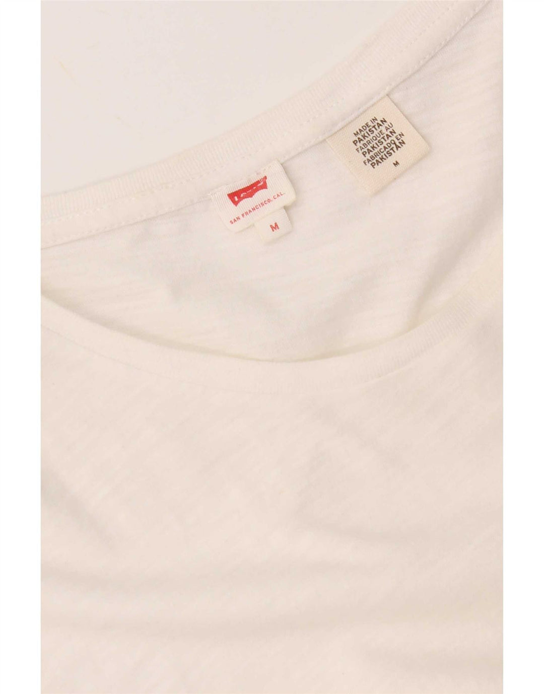 Levi's T-Shirt Femme UK 14 Medium Blanc Moucheté