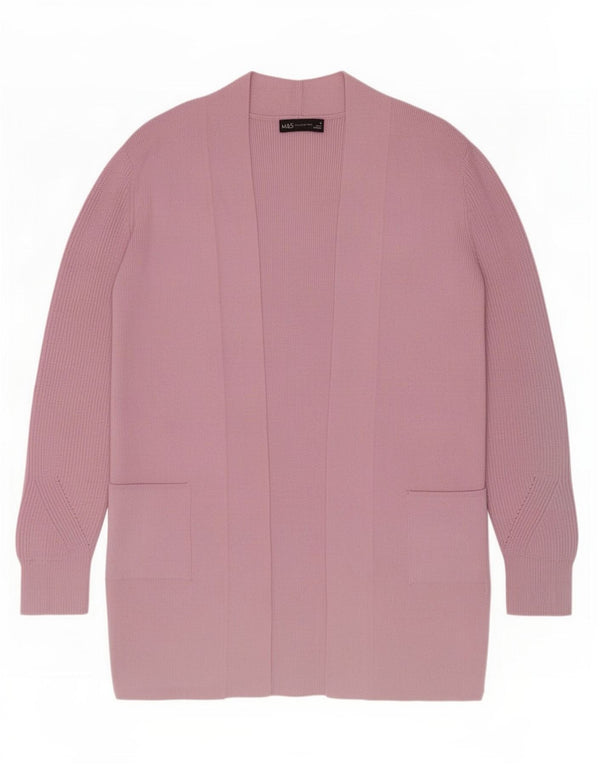 Marks & Spencer Pull cardigan ouvert long pour femme UK 8 Small Rose