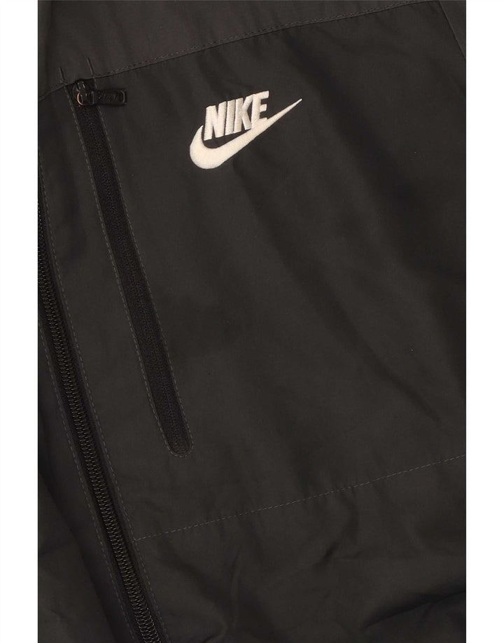 Nike Veste de pluie à capuche pour homme UK 38 Medium Noir Polyester