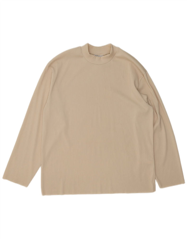 Zara Homme Top Manches Longues XL Beige Polyester