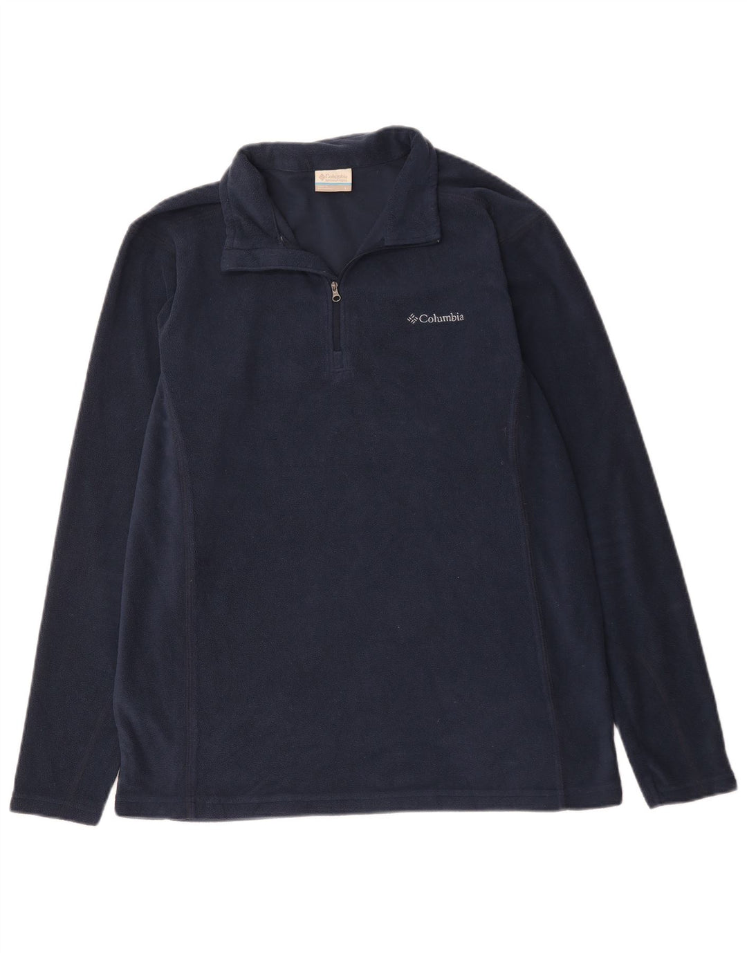 Columbia Pull polaire à col zippé pour homme, taille L, bleu marine, polyester