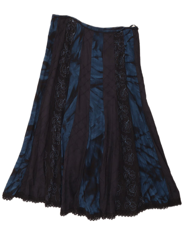 Marks & Spencer Jupe trapèze Per Una pour femme UK 12 Medium W32 Bleu floral