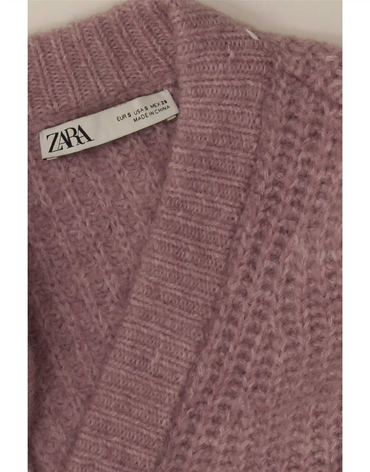 Zara Cardigan surdimensionné pour femme UK 10 Petit Rose