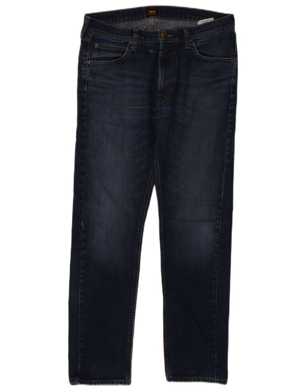 Lee Daren Jean droit avec braguette zippée pour homme W33 L32 Bleu marine en coton