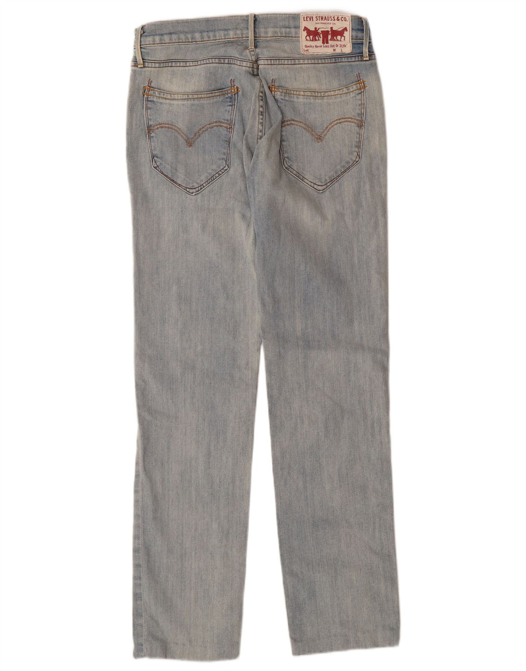 LEVI'S Womens Straight Jeans W29 L30 Blue Cotton