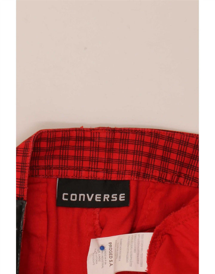 Converse Short Cargo Homme W38 XL Rouge à Carreaux Polyester