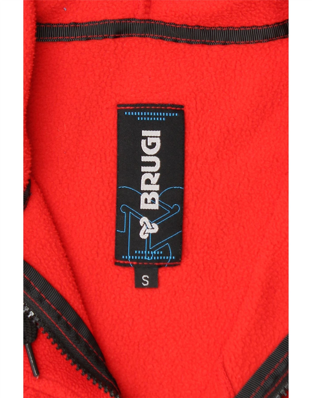 Brugi Veste polaire à capuche pour homme UK 36 Petit Rouge Colorblock Polyester