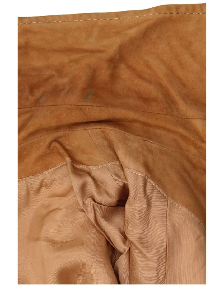 veste en daim militaire femme vintage IT 48 XL Marron