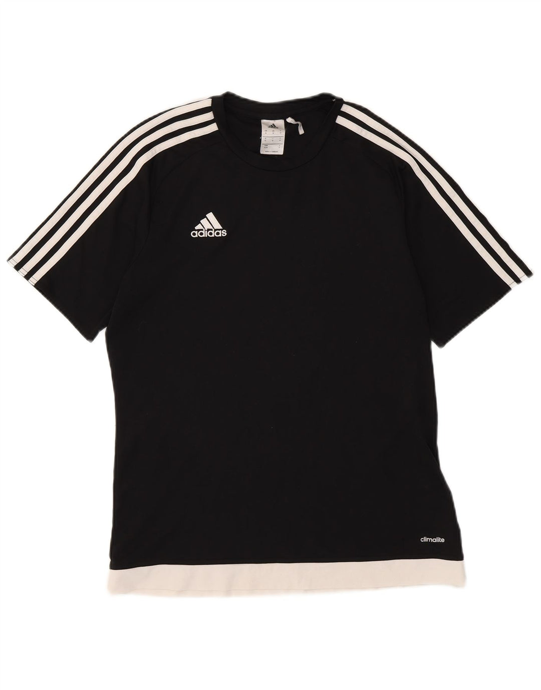 Adidas Hommes Climalite T-Shirt Haut Noir Colorblock Polyester
