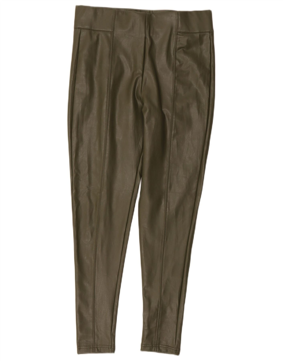 Marks & Spencer Legging en similicuir pour femme UK 12 Kaki moyen Polyester