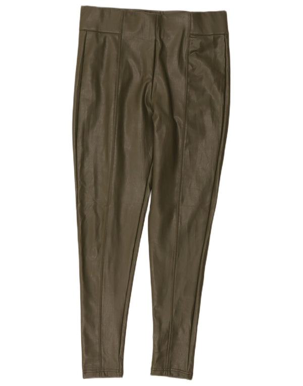 Marks & Spencer Legging en similicuir pour femme UK 12 Kaki moyen Polyester