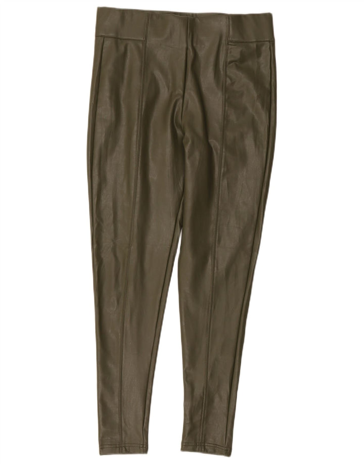 Marks & Spencer Legging en similicuir pour femme UK 12 Kaki moyen Polyester