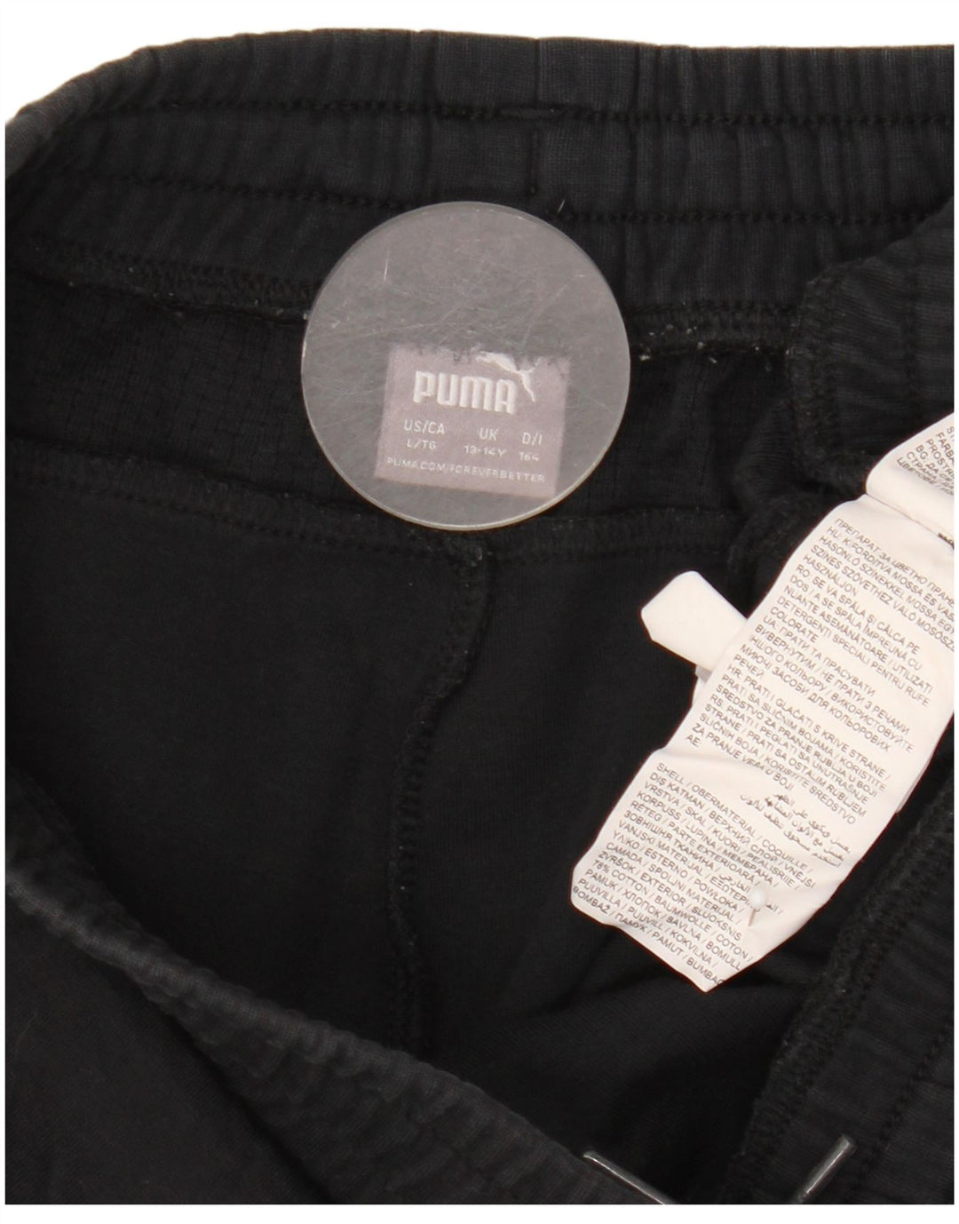 Puma Short de Sport Garçon 13-14 Ans Noir Coton