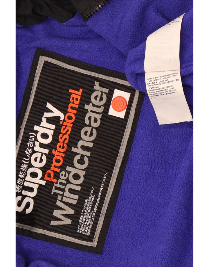 Superdry Veste coupe-vent graphique pour femme UK 10 Small Noir