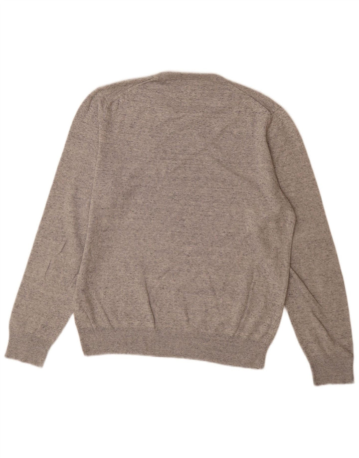 Marks & Spencer Pull à col rond pour homme en coton moucheté gris grand