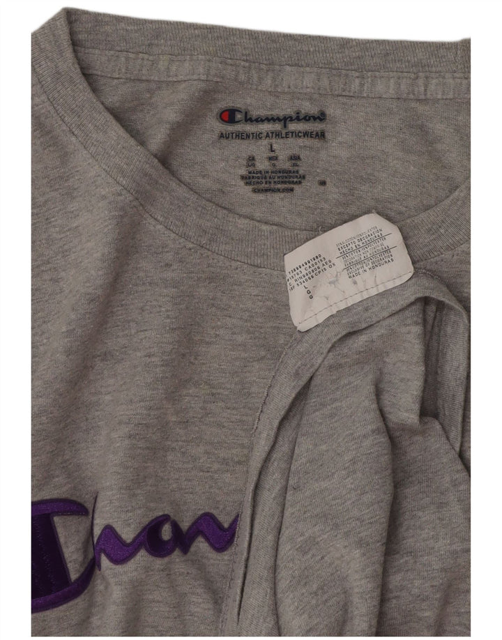 Champion Haut graphique à manches longues pour homme en coton gris Taille L