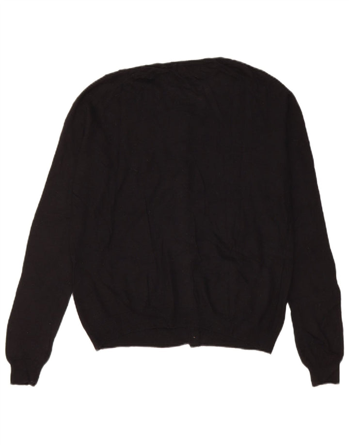 Zara Cardigan Femme Pull UK 14 Medium Noir Nylon