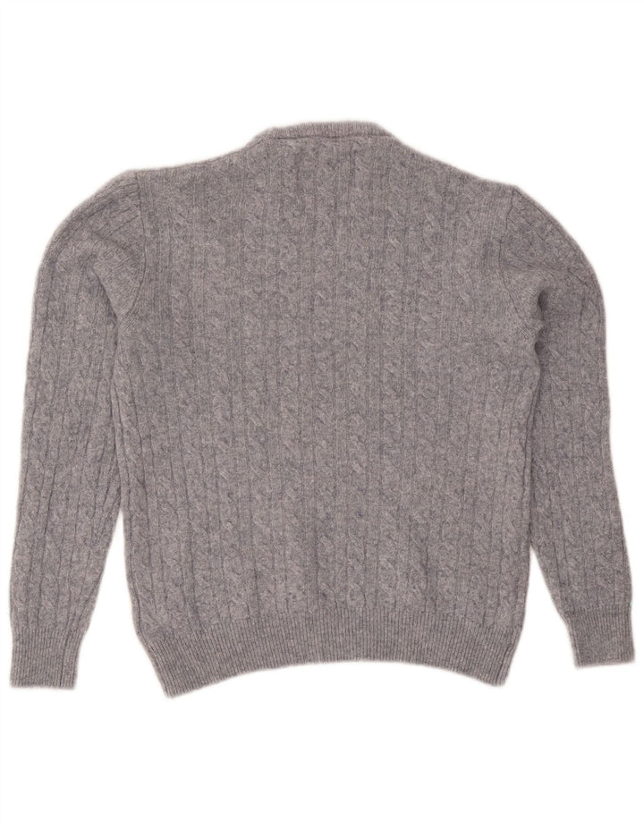 Jack Wills Pull à col rond pour femme UK 14 Laine mouchetée gris moyen