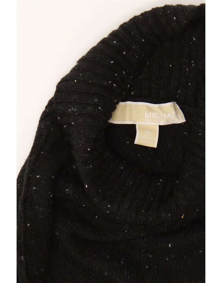 MICHAEL KORS Womens Roll Neck Jumper Sweater UK 14 Medium Black Flecked Vintage Michael Kors and Second-Hand Michael Kors from Messina Hembry 