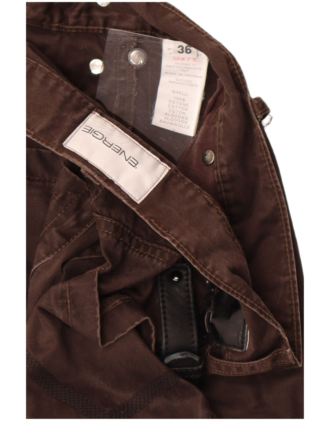 Energie Jean droit homme W36 L34 marron coton