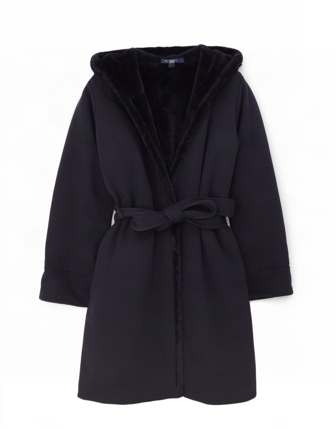 Lands End Manteau Sherpa à capuche surdimensionné pour femme UK 10 Petit Bleu marine