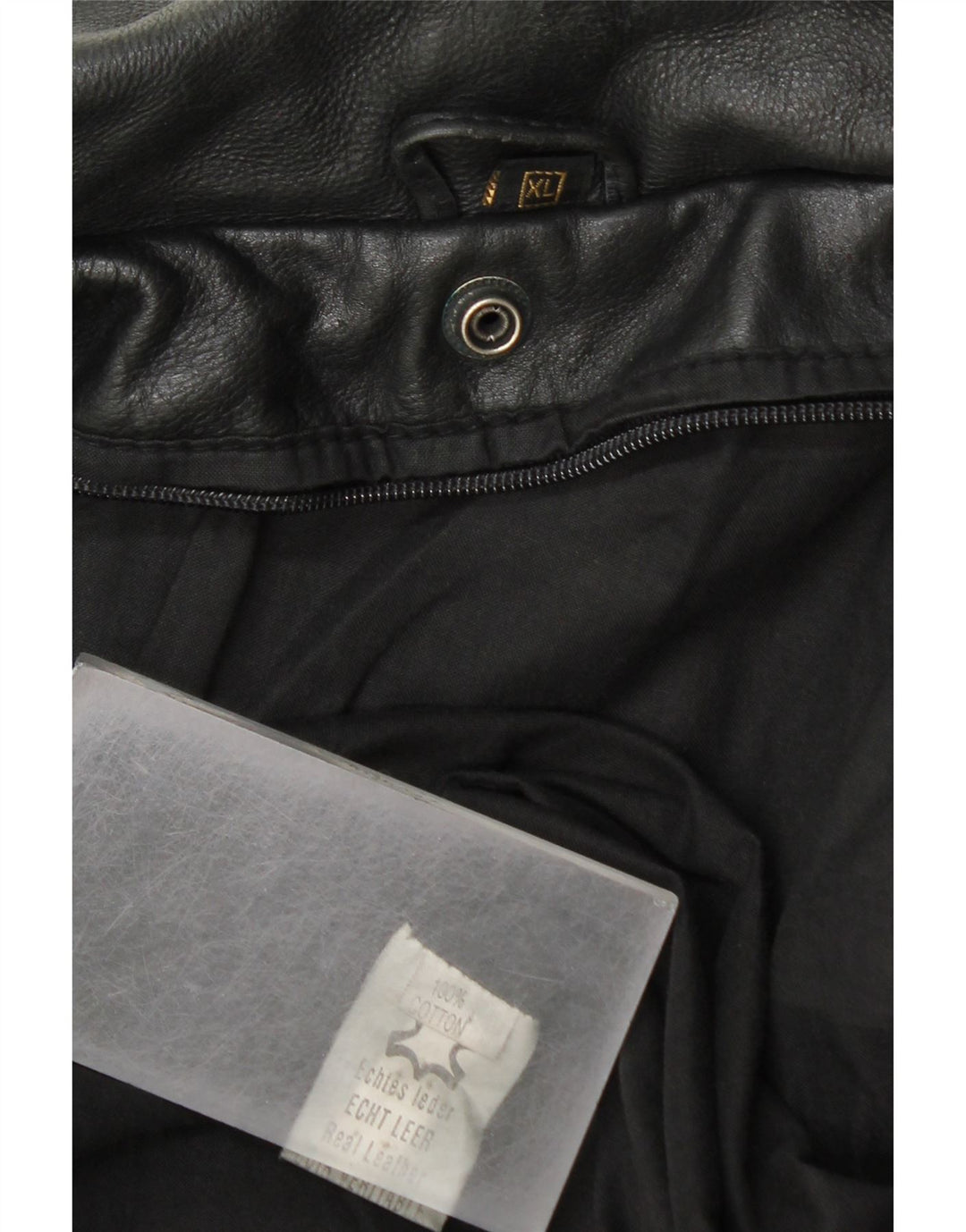 veste en cuir militaire vintage pour homme UK 42 XL Cuir noir