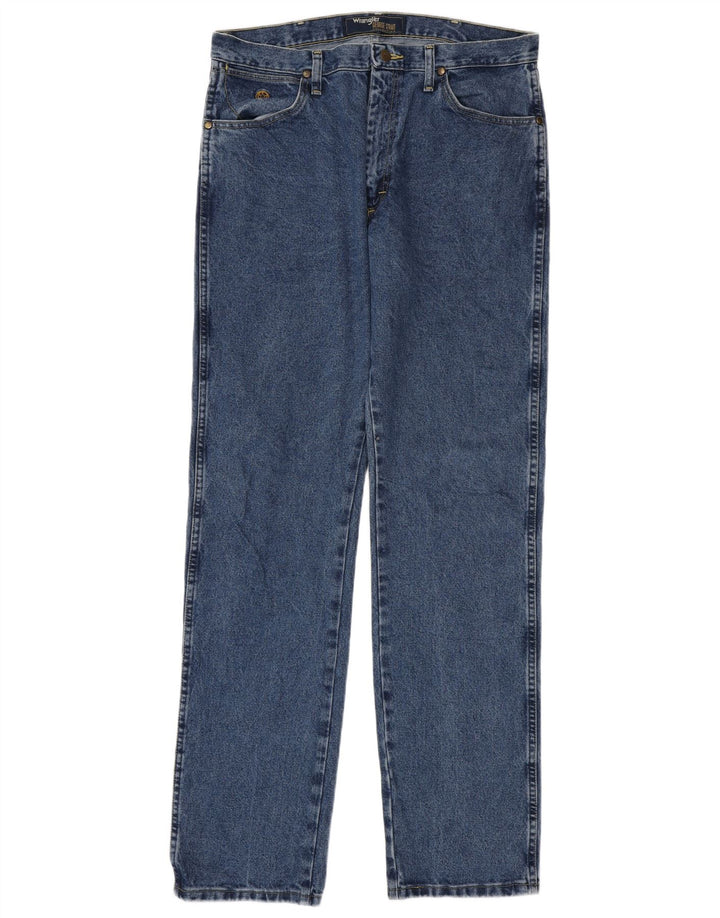 Wrangler Jean droit homme W34 L36 bleu coton