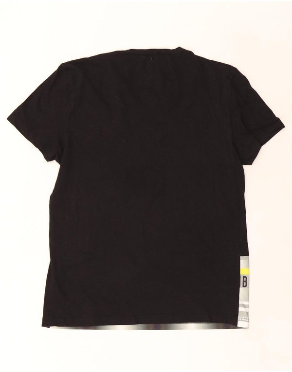 Bikkembergs T-shirt graphique pour homme XL en coton color block noir