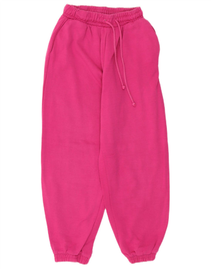 Pantalon de survêtement Zara Femme Joggers UK 10 Small Rose Polyester