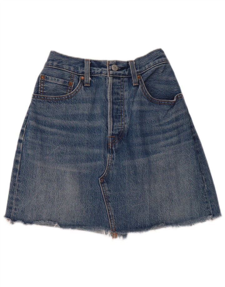 LEVI'S Mini Jupe En Jean Femme W28 Bleu Moyen