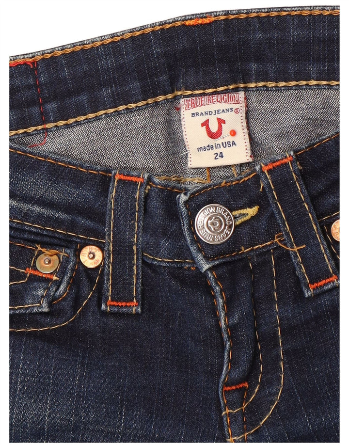 True Religion Jean Slim Bootcut Femme W24 L33 Bleu Coton