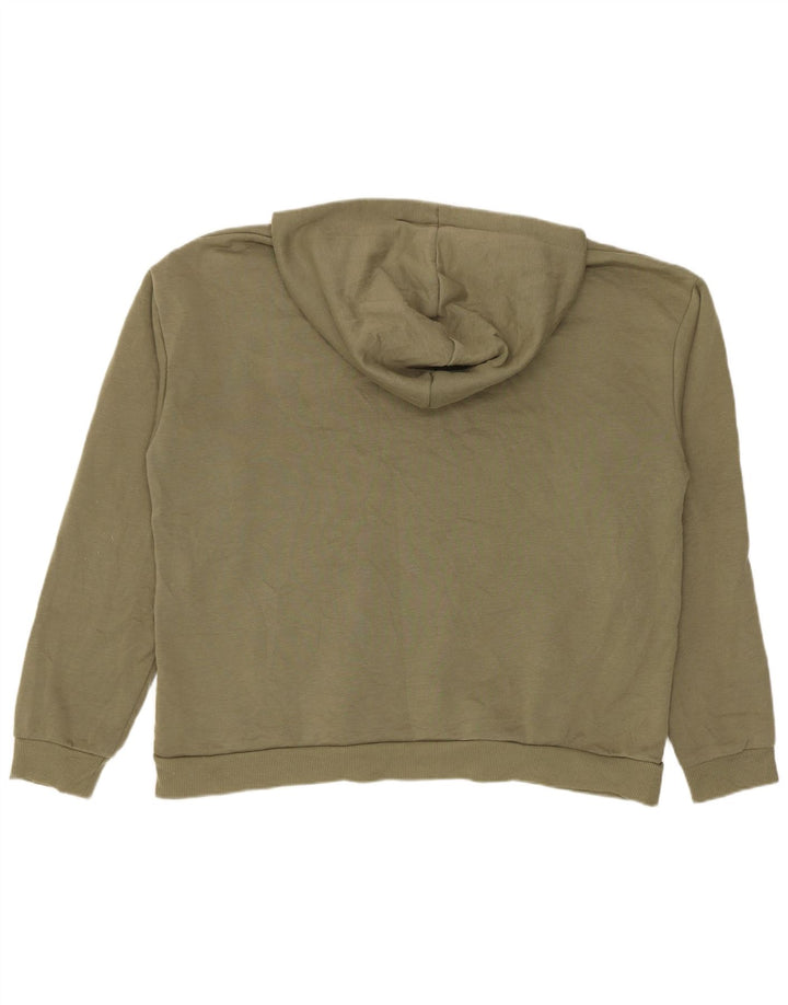 Fila Pull à capuche surdimensionné pour femme UK 14 Kaki moyen Polyester