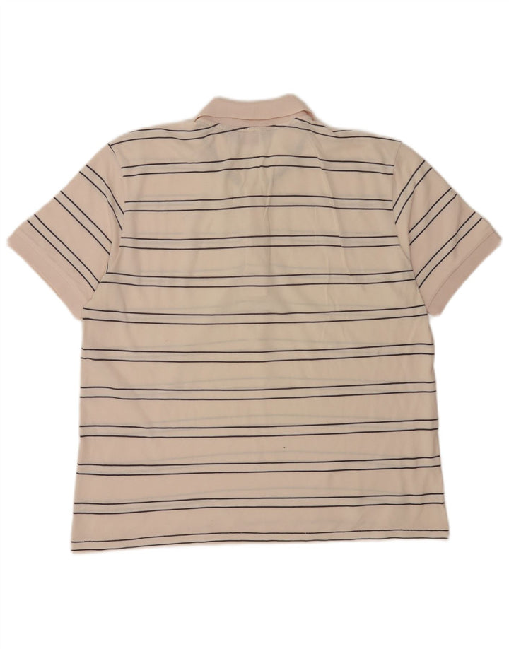 Kappa Polo Homme Large Rose Rayé