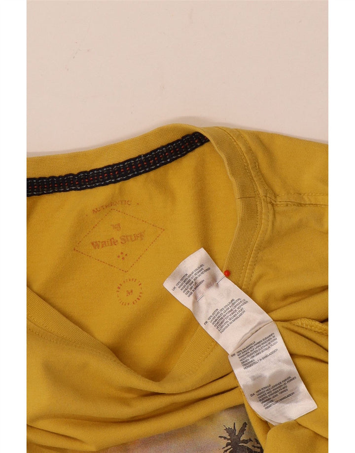 White Stuff T-Shirt Graphique Homme Jaune Moyen Coton