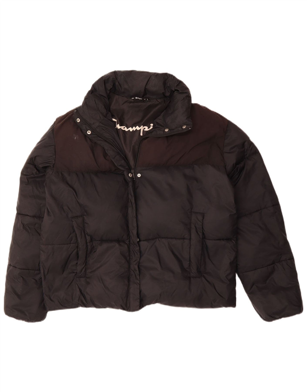 CHAMPION Veste matelassée coupe ample pour femme UK 18 XL Noir Colourblock