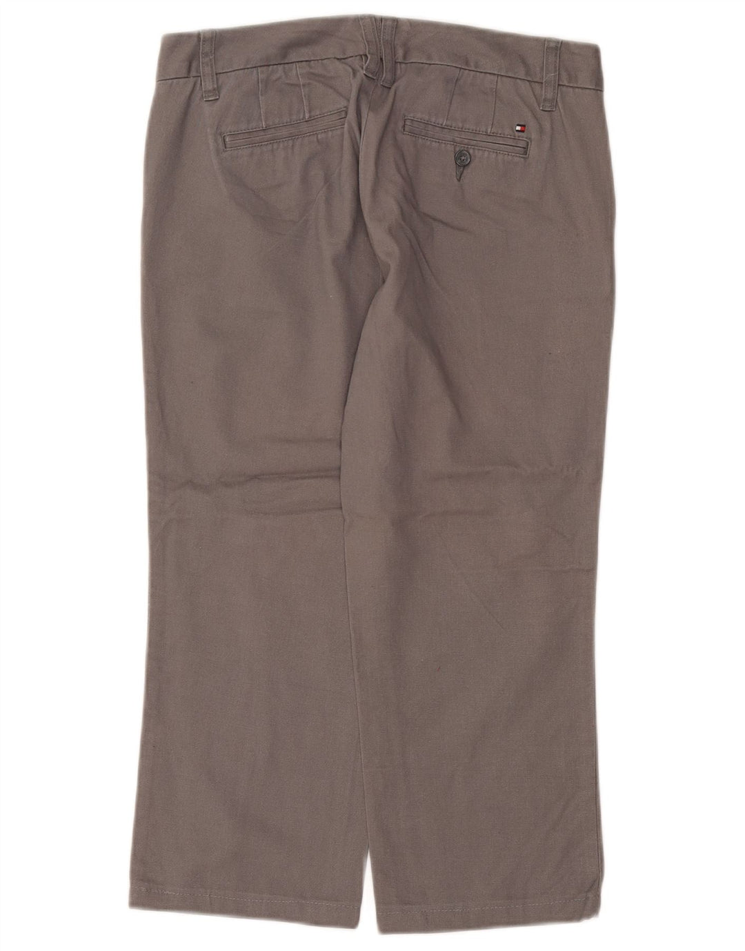 TOMMY HILFIGER Pantalon court droit pour femme US 4 Small W25 L22 Gris