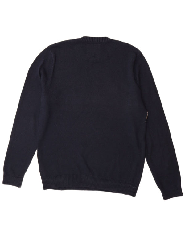 Hollister Pull ras du cou pour hommes, grand, bleu marine, Argyle/diamant