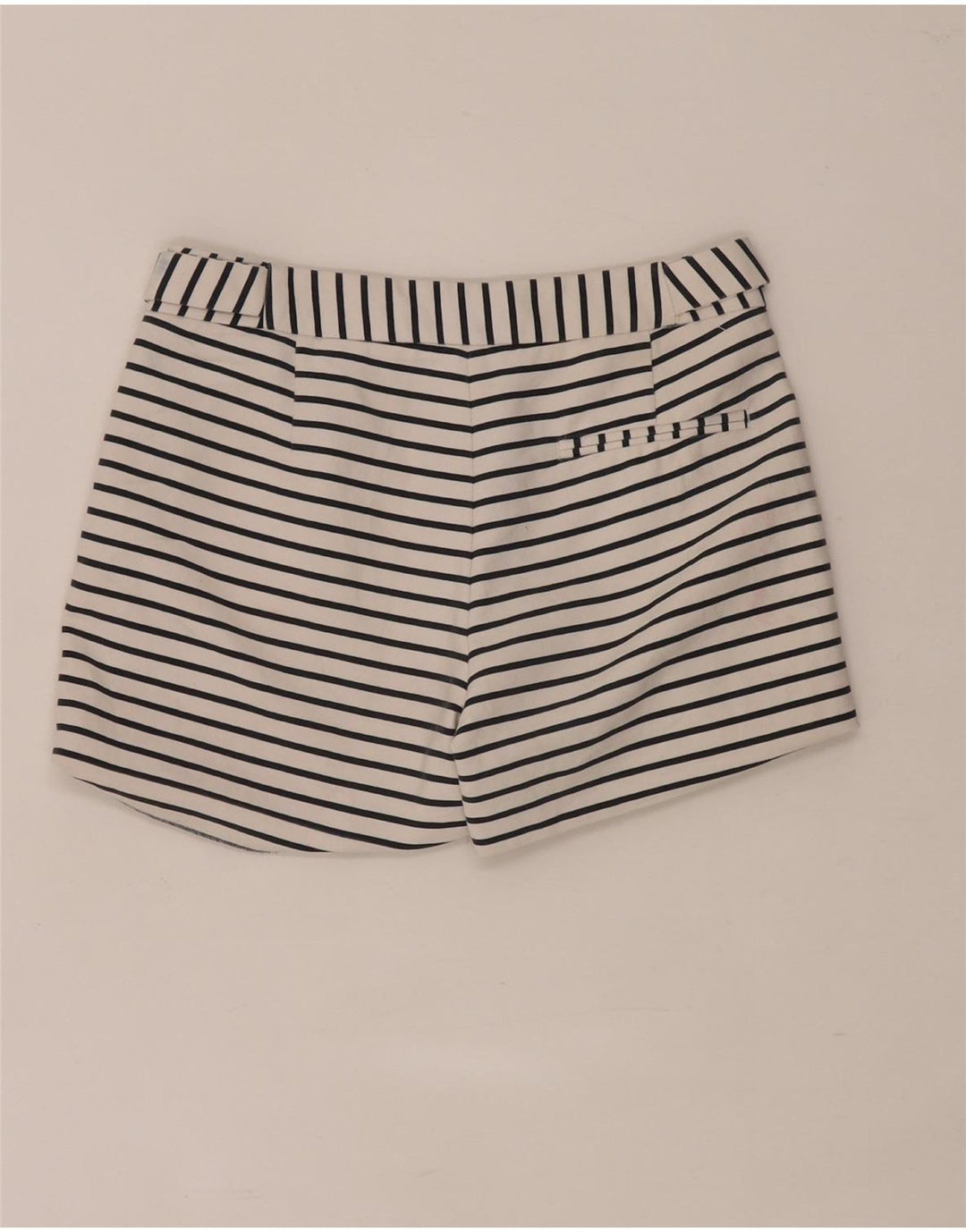 Zara Short décontracté régulier pour femme XS W28 Blanc rayé