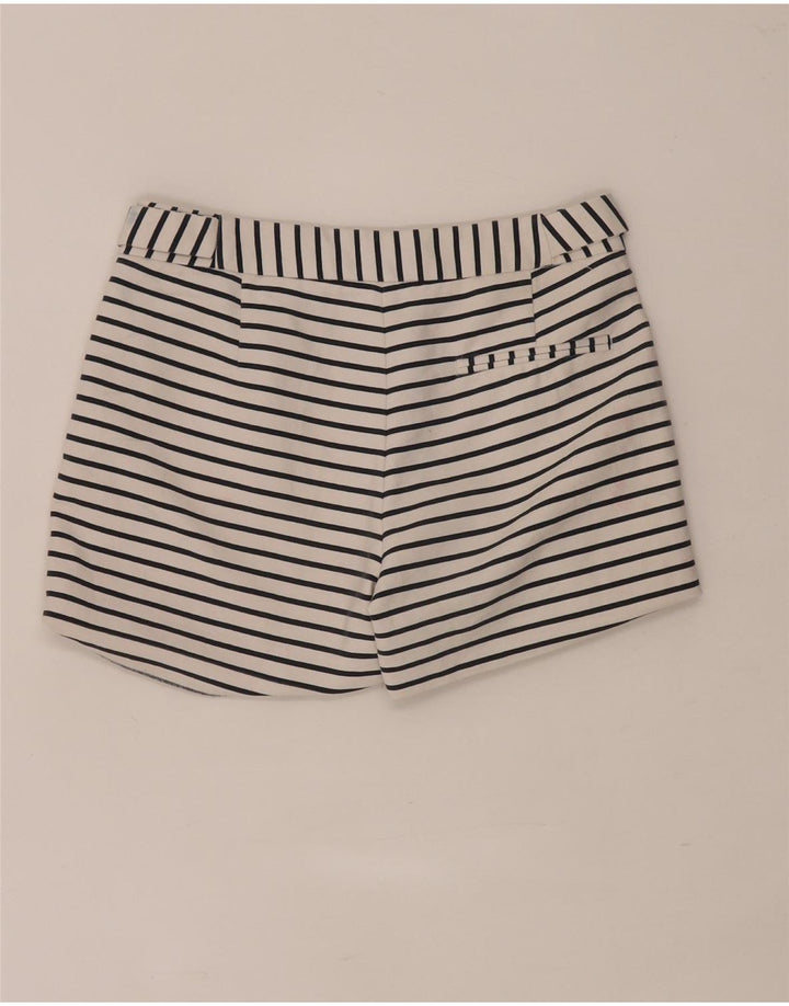 Zara Short décontracté régulier pour femme XS W28 Blanc rayé