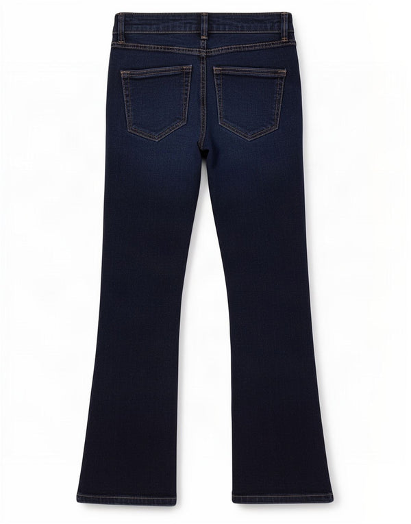 Zara Jean Bootcut Femme EU 34 2XS W24 L26 Bleu Marine Coton