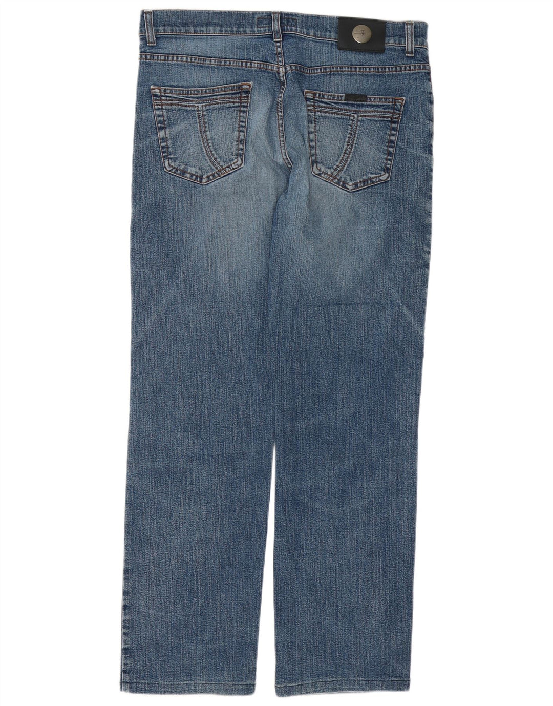 TRUSSARDI Jean Droit Homme W36 L31 Bleu Coton