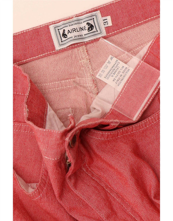 Jean droit femme vintage W31 L30 coton rouge