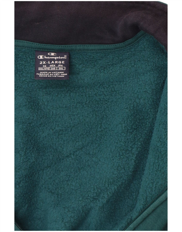 Champion Veste de survêtement pour homme 2XL Vert Colourblock