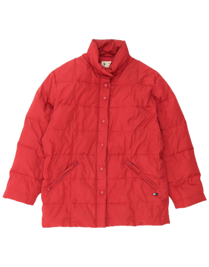 Sergio Tacchini Veste matelassée surdimensionnée pour femme UK 10 Small Rouge